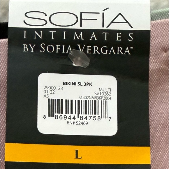 Sofía Vergara High-Waisted Seamless Briefs in Mauve, Black & Mint Large - Picture 4 of 4